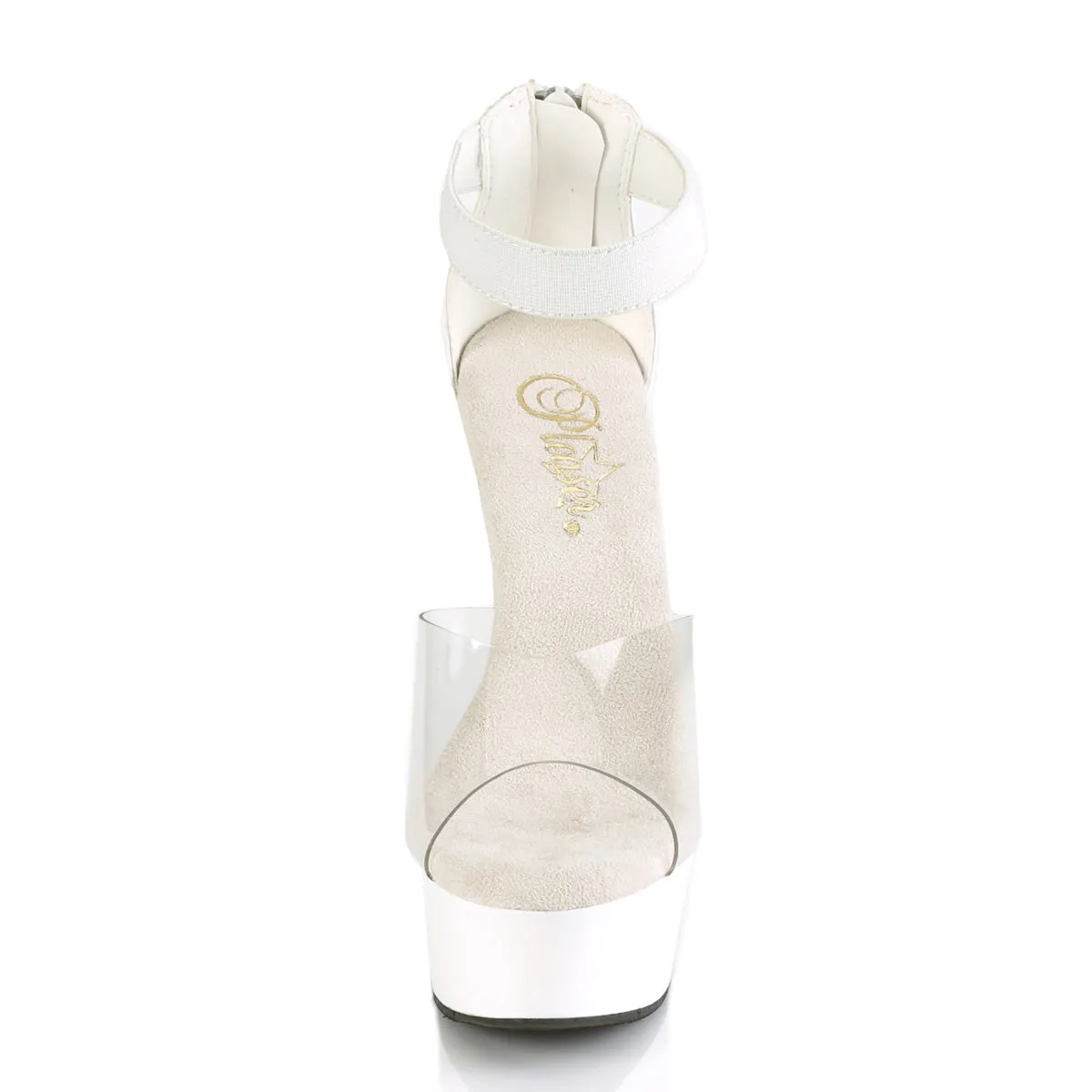 DELIGHT-624  Clear-White Elastic Band/White Matte