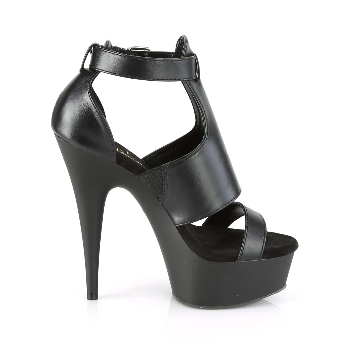 DELIGHT-692  Black Faux Le/Black Matte