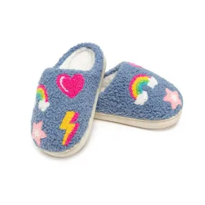 Denim Patch Slippers