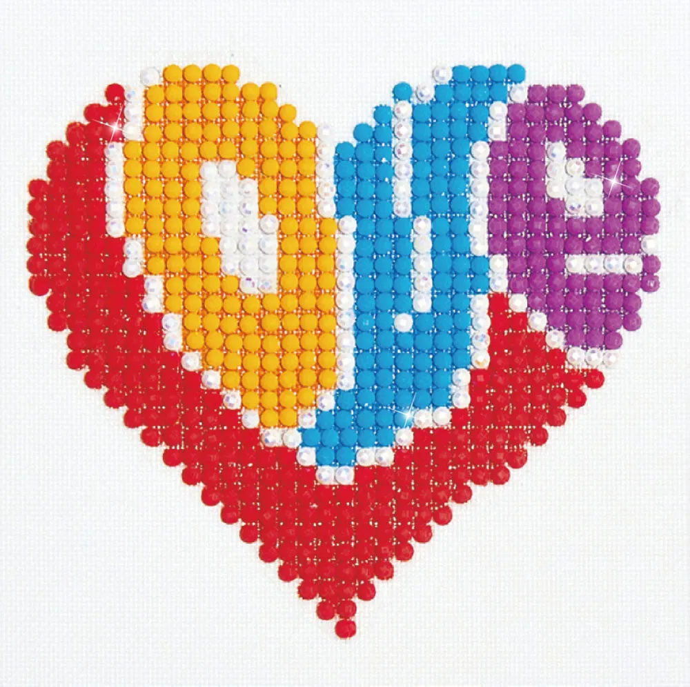 Diamond Dotz Printed Fabric Kit Needlecrafts 10.2cm x 10.2cm - Select Design