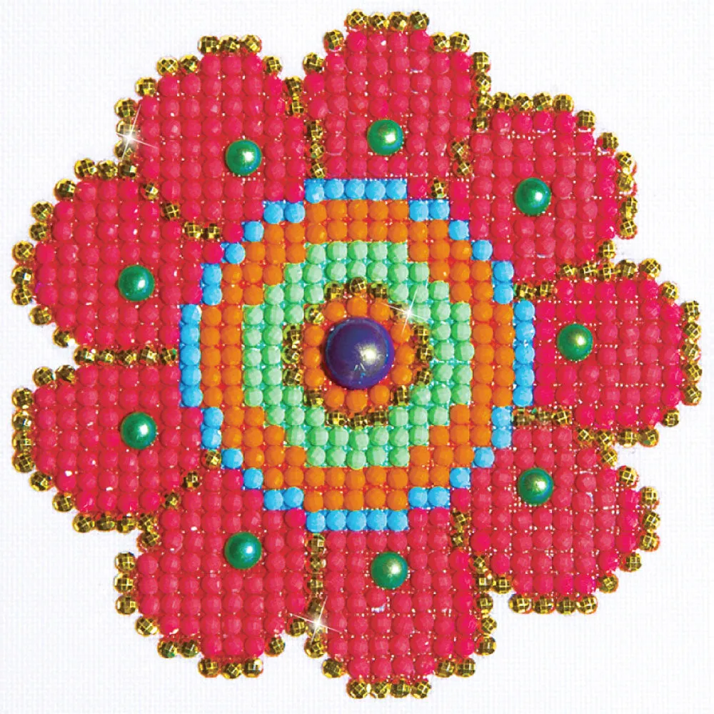 Diamond Dotz Printed Fabric Kit Needlecrafts 10.2cm x 10.2cm - Select Design