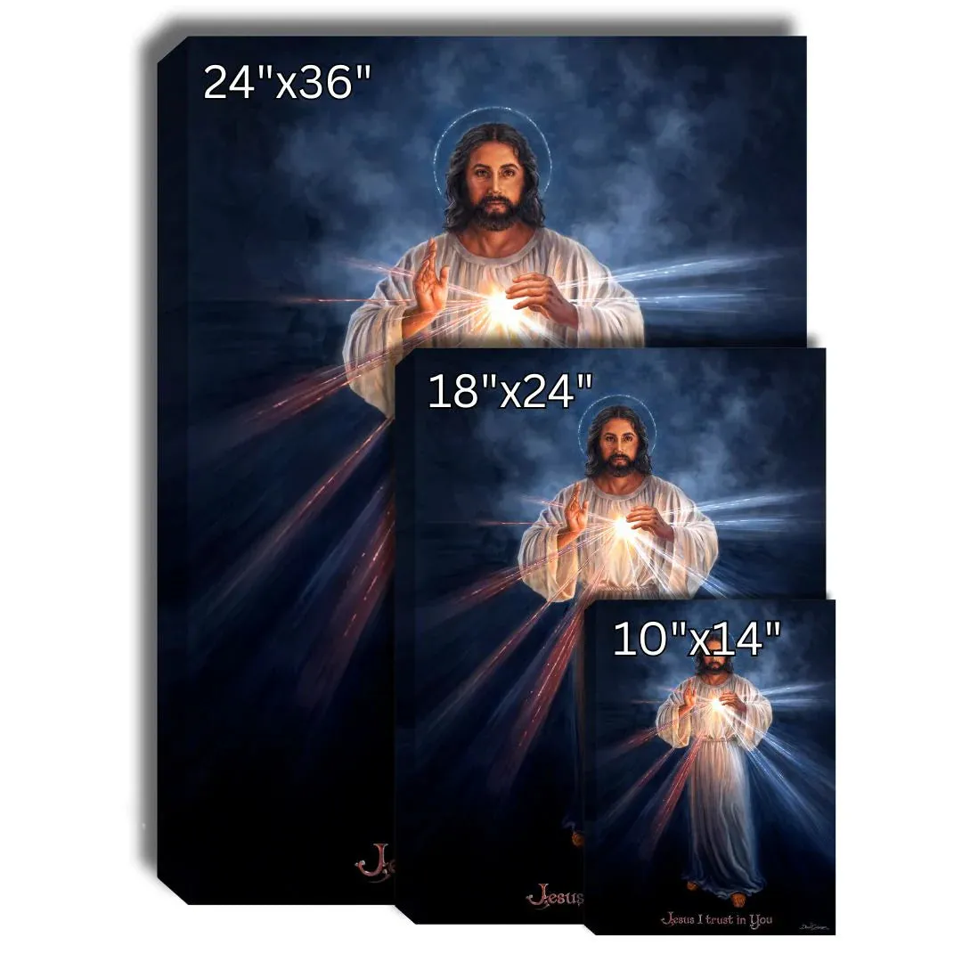 Divine Mercy Canvas Wall Art 10 X 14"