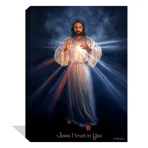 Divine Mercy Canvas Wall Art 10 X 14"