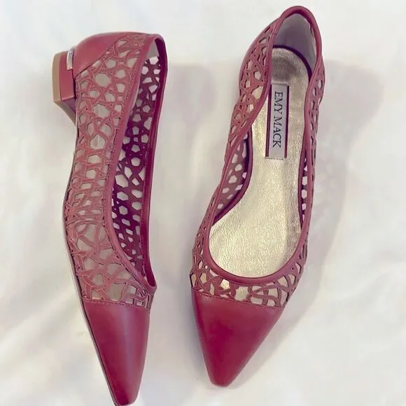 EMY MACK RUST COLORED CUT OUT FLATS.  NICELY PADDED.  NEW IN BOX