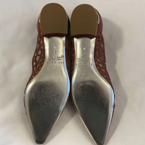 EMY MACK RUST COLORED CUT OUT FLATS.  NICELY PADDED.  NEW IN BOX