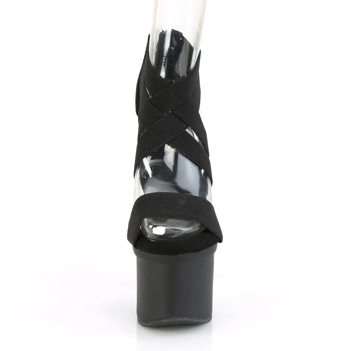 ESTEEM-769  Black Elastic Band-Faux Leather/Black Matte