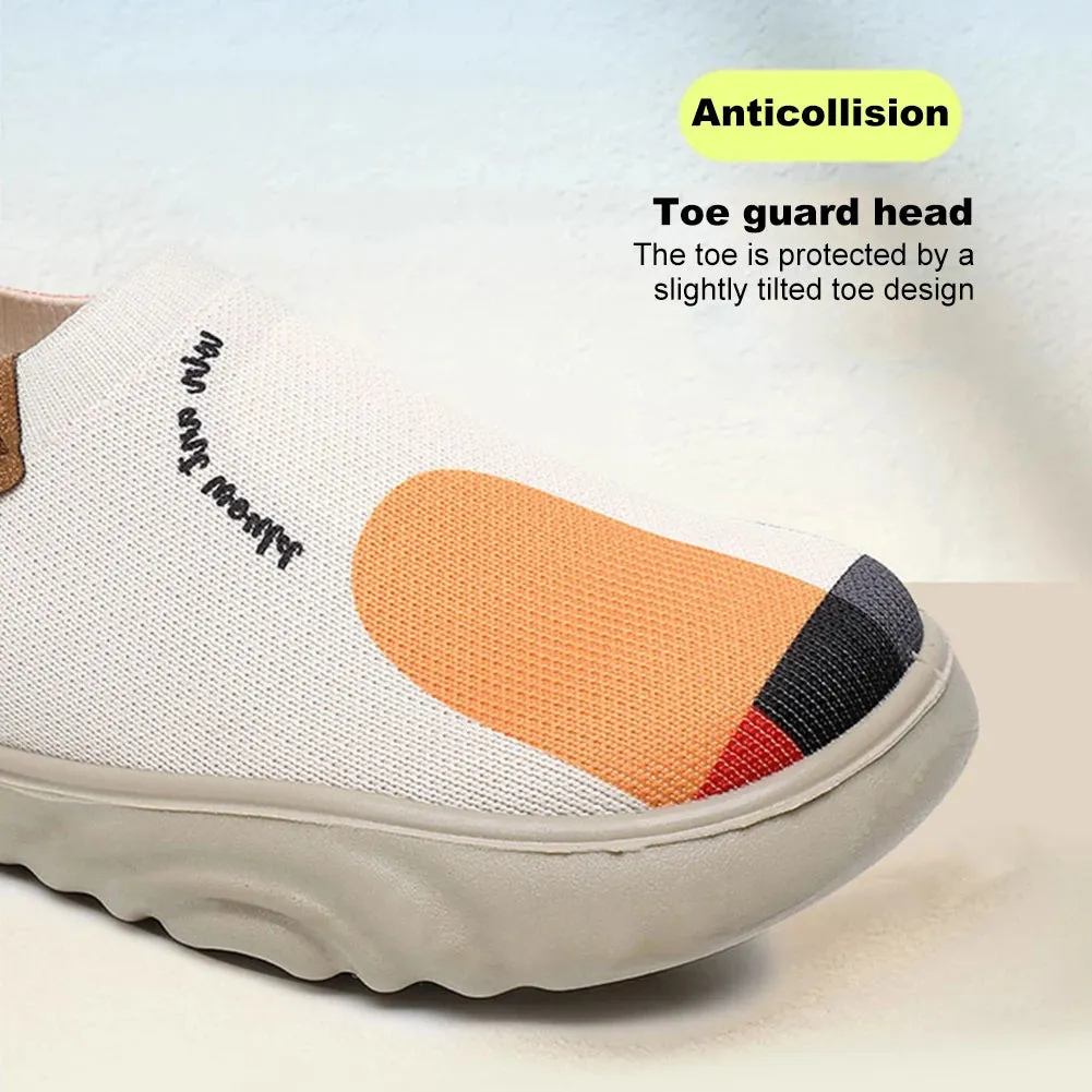 Fashion Man Women Driving Footwear Floral Art Slip-On Flats Breathable Anti-Slip Casual Walking Shoes Round Toe Painted Loafers