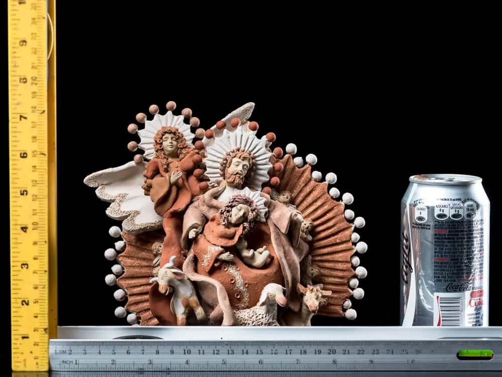 Fine Mexican Clay Nativity Oaxacan Pottery from Atzompa by V. Vasquez