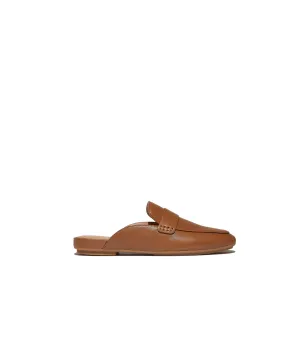 Fitflop Delicato Soft Leather Mules Deep Tan