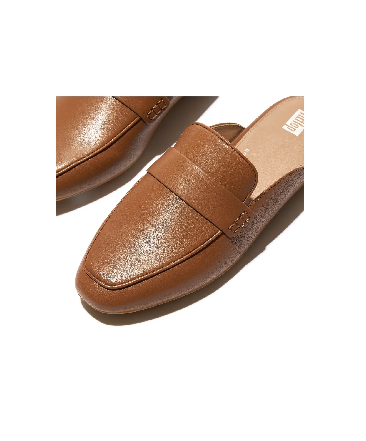 Fitflop Delicato Soft Leather Mules Deep Tan