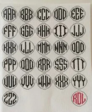 Flag Monogram Round