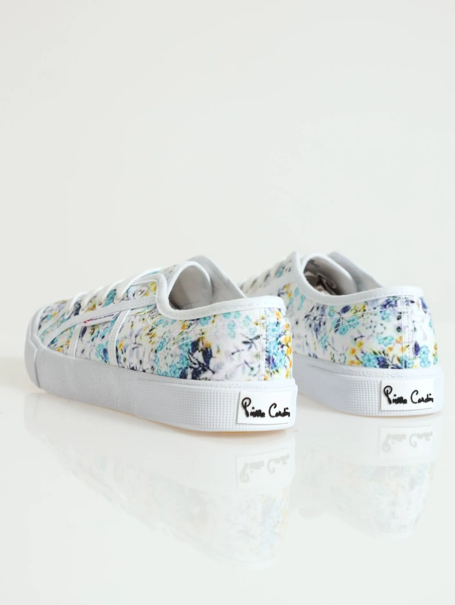 Floral Print Lace-Up Canvas Sneaker