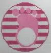 Footprint Pink Monogram Round