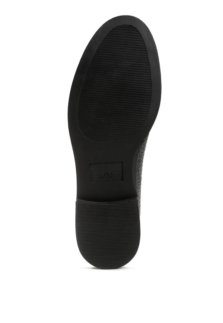 Foxford Tassle Detail Raffia Loafers