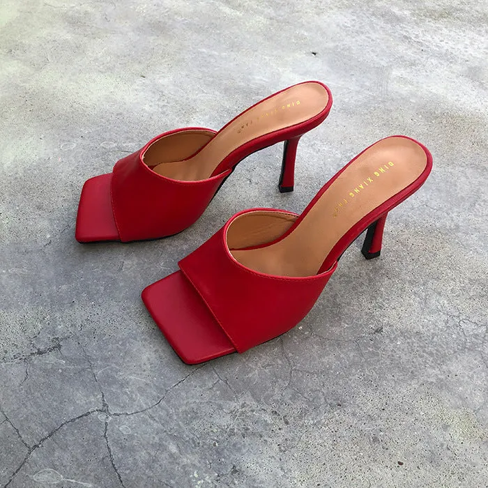 FreyaEstep Leather Slim Mules