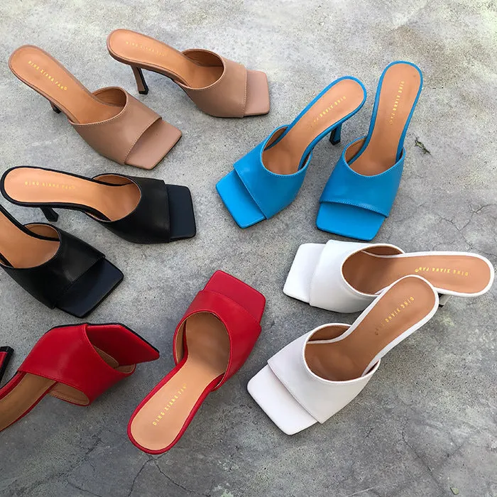 FreyaEstep Leather Slim Mules