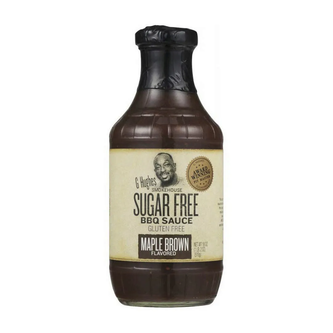 GH Hughes Low Carb BBQ Sauce 480g - Maple