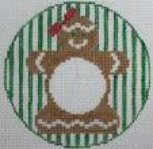 GingerbreadGirl Monogram Round
