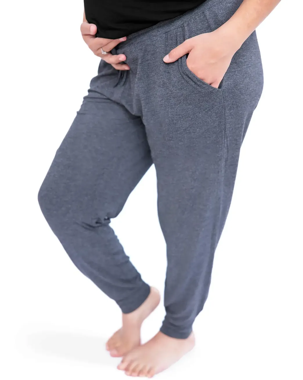 Heather Grey Everyday Maternity & Postpartum Lounge Joggers