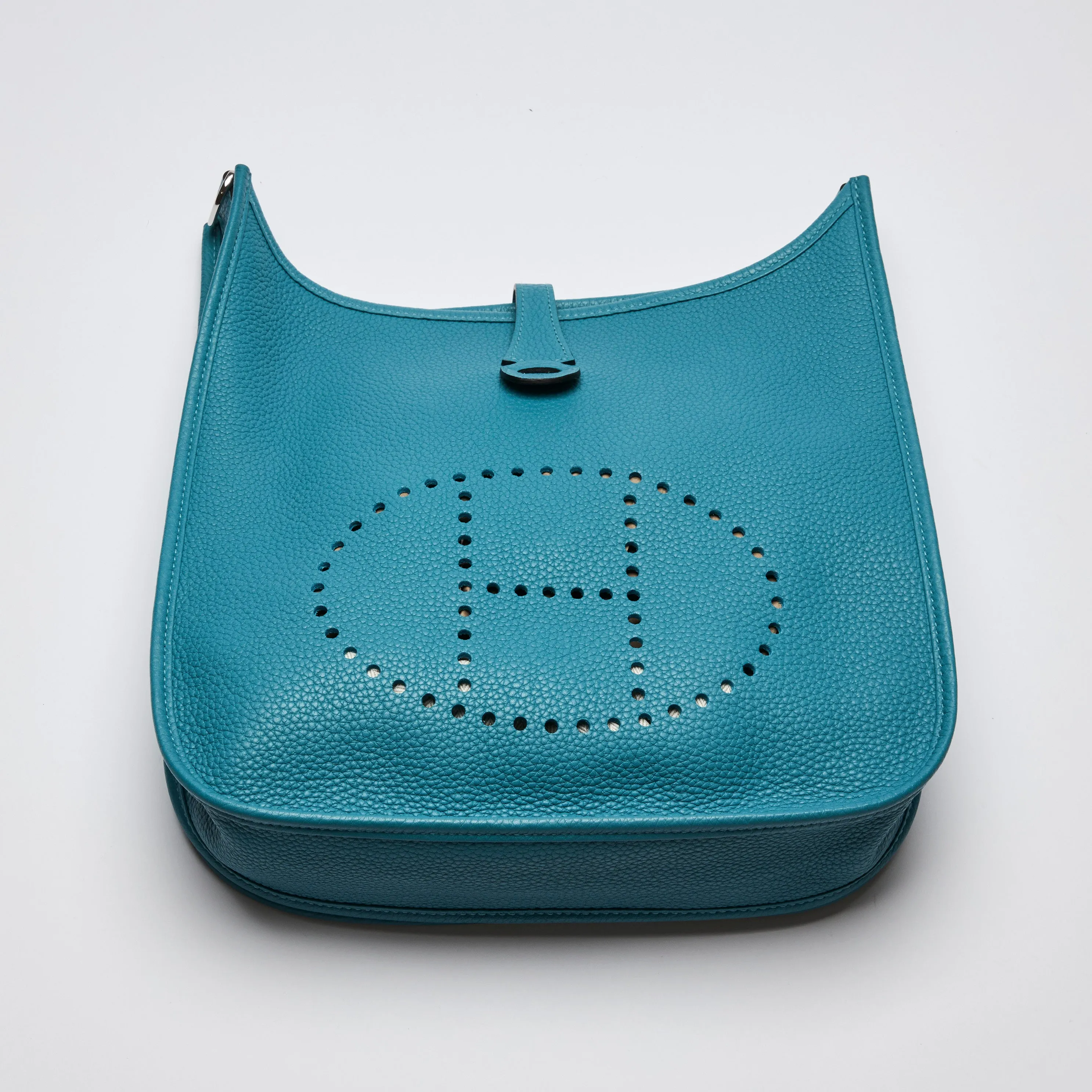Hermes Taurillon Clemence  Evelyne 29 Blue