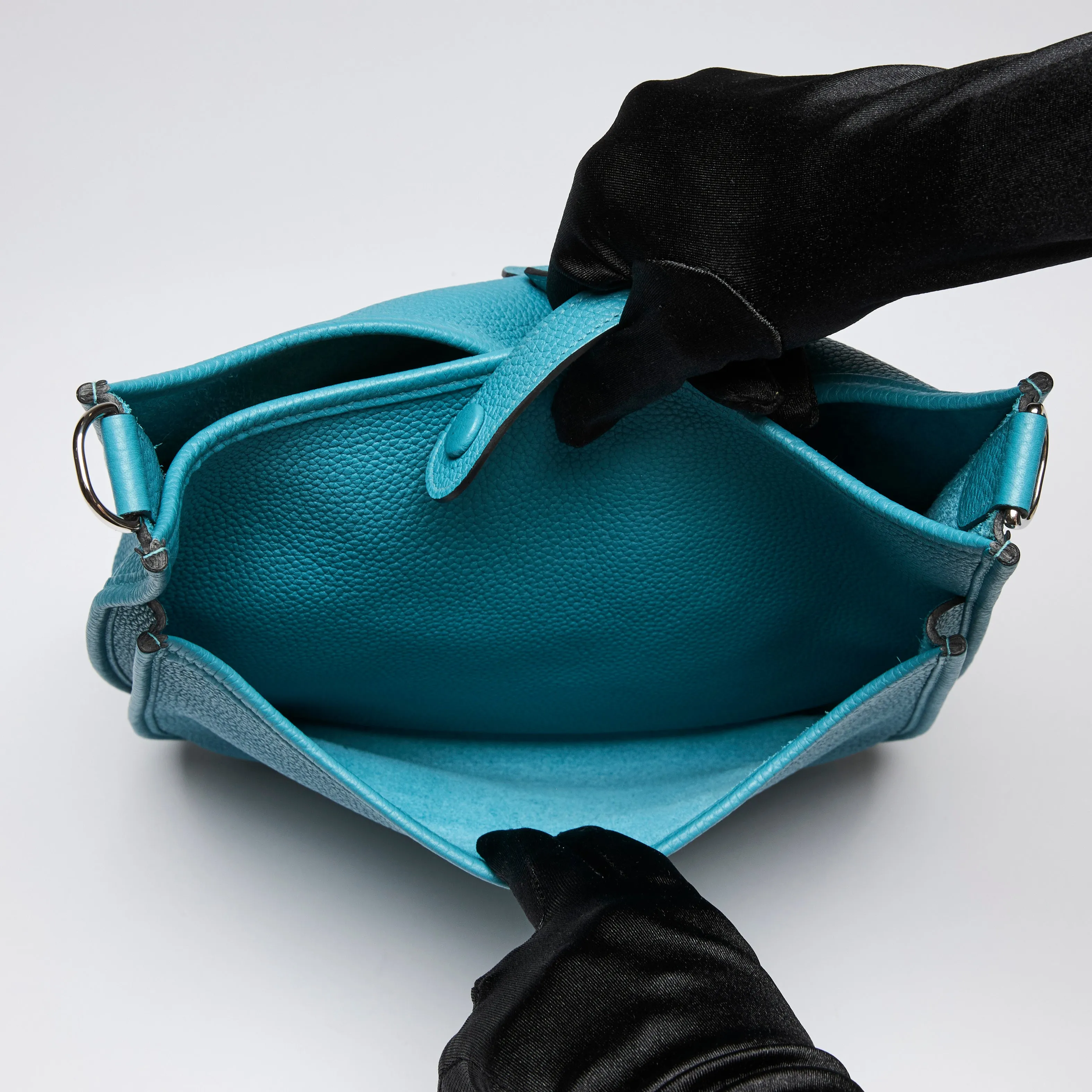 Hermes Taurillon Clemence  Evelyne 29 Blue