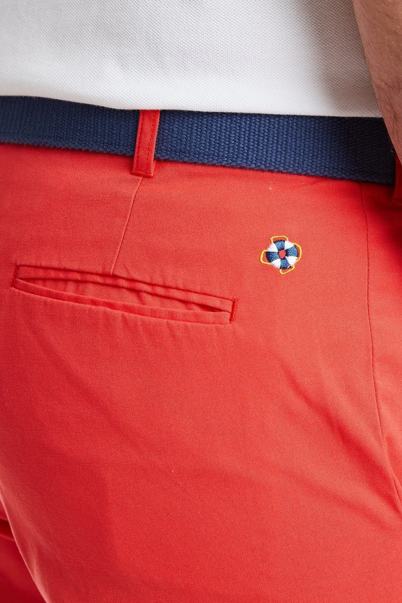 Island Short Canvas Washed Red