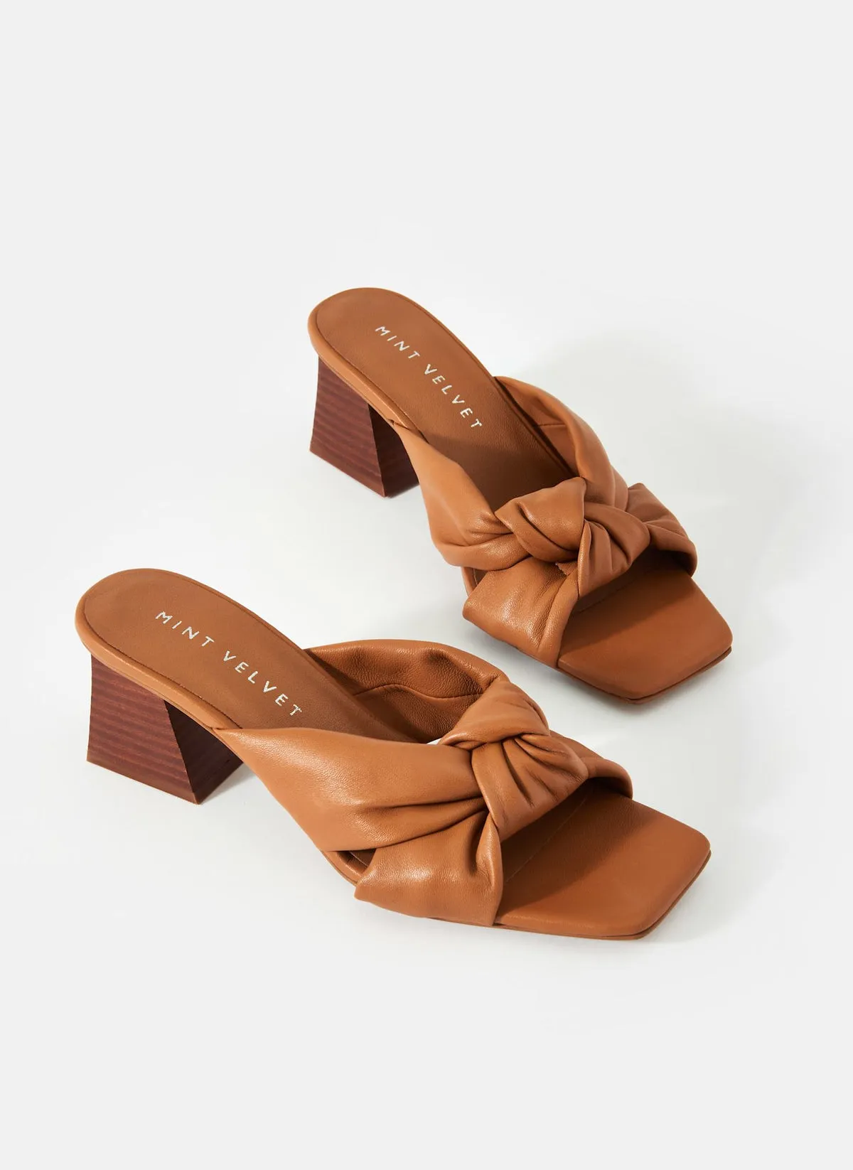Jen Tan Leather Knot Mules
