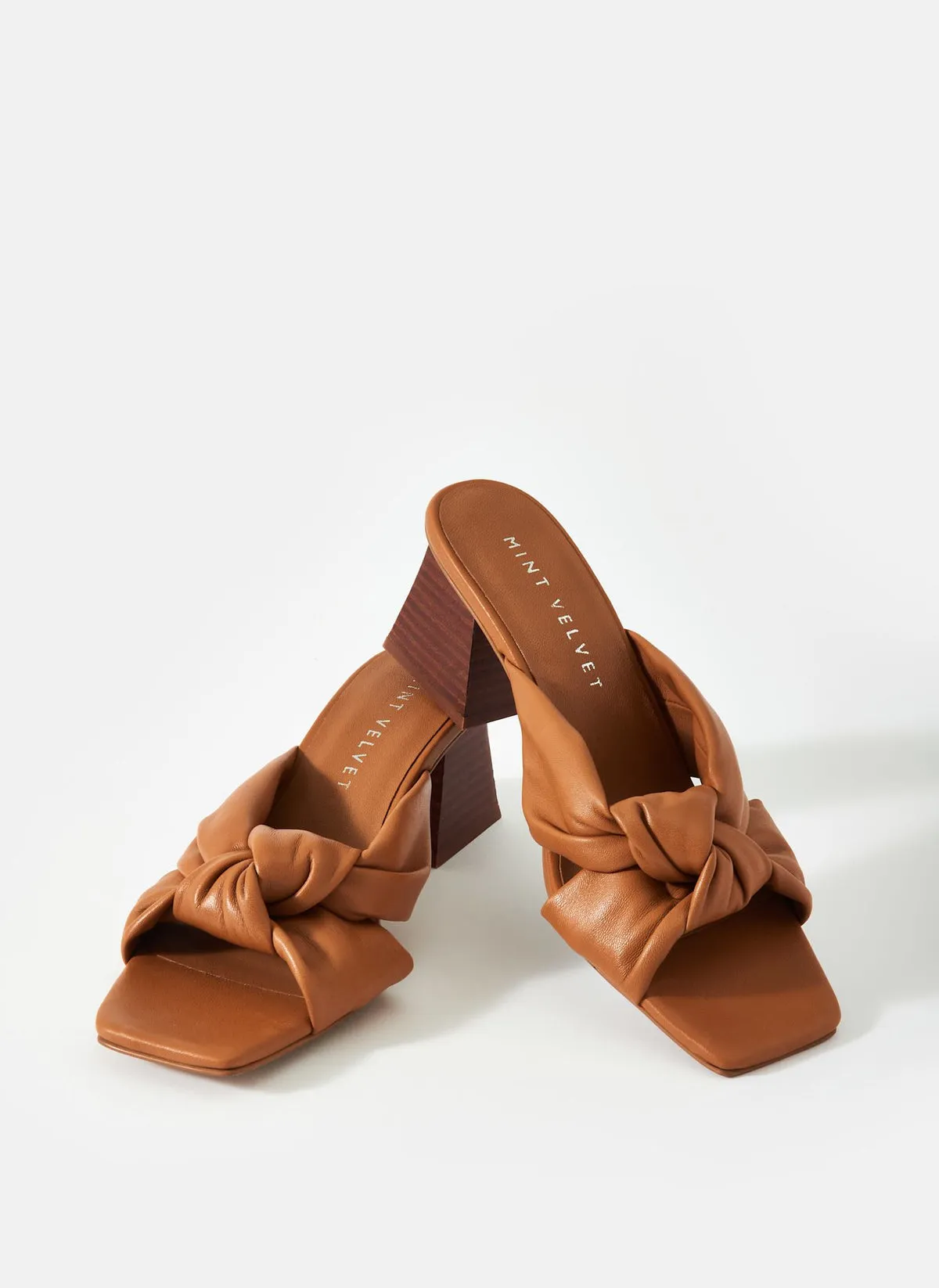Jen Tan Leather Knot Mules