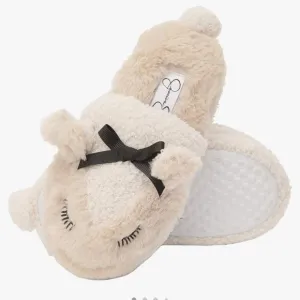 Jessica Simpson Girl's Cute and Cozy Plush Slip on Slippers with Memory Foam
