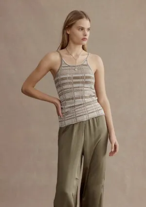 June Tank Oat Stripe