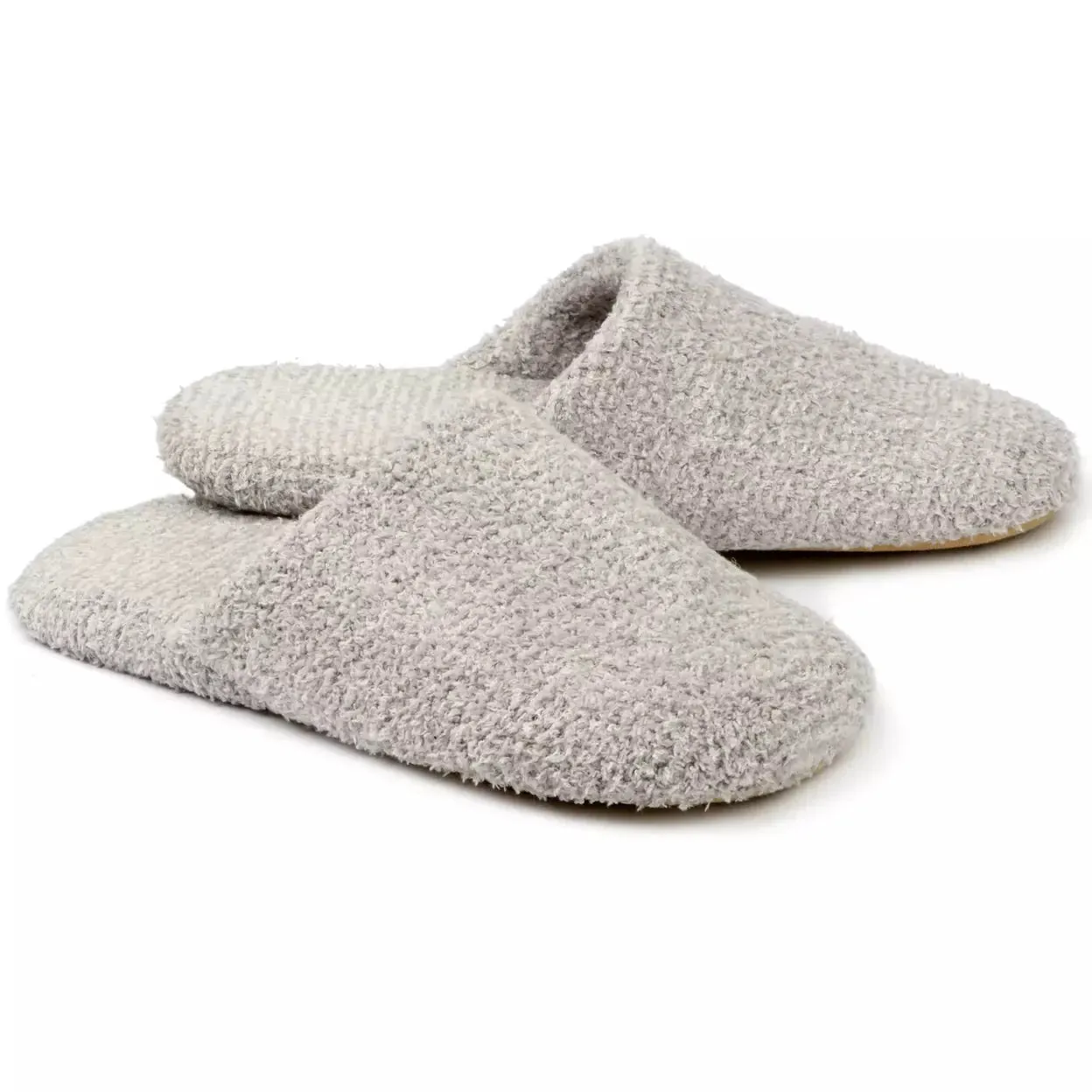 Kashwere Lounge Ultra Plush Oyster & Bone Heathered Spa Slippers ~ LAST CHANCE SALE ~ LIMITED QUANTITIES