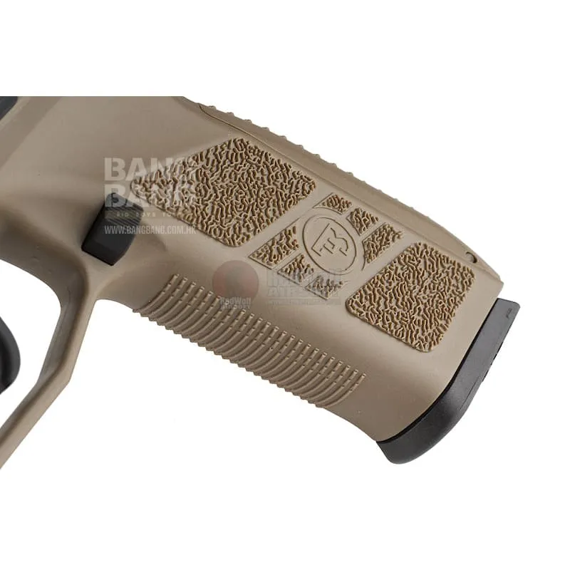 KJ Works CZ P-09 Duty (ASG Licensed) with 14mm CCW Thread Barrel Gas Version -TAN