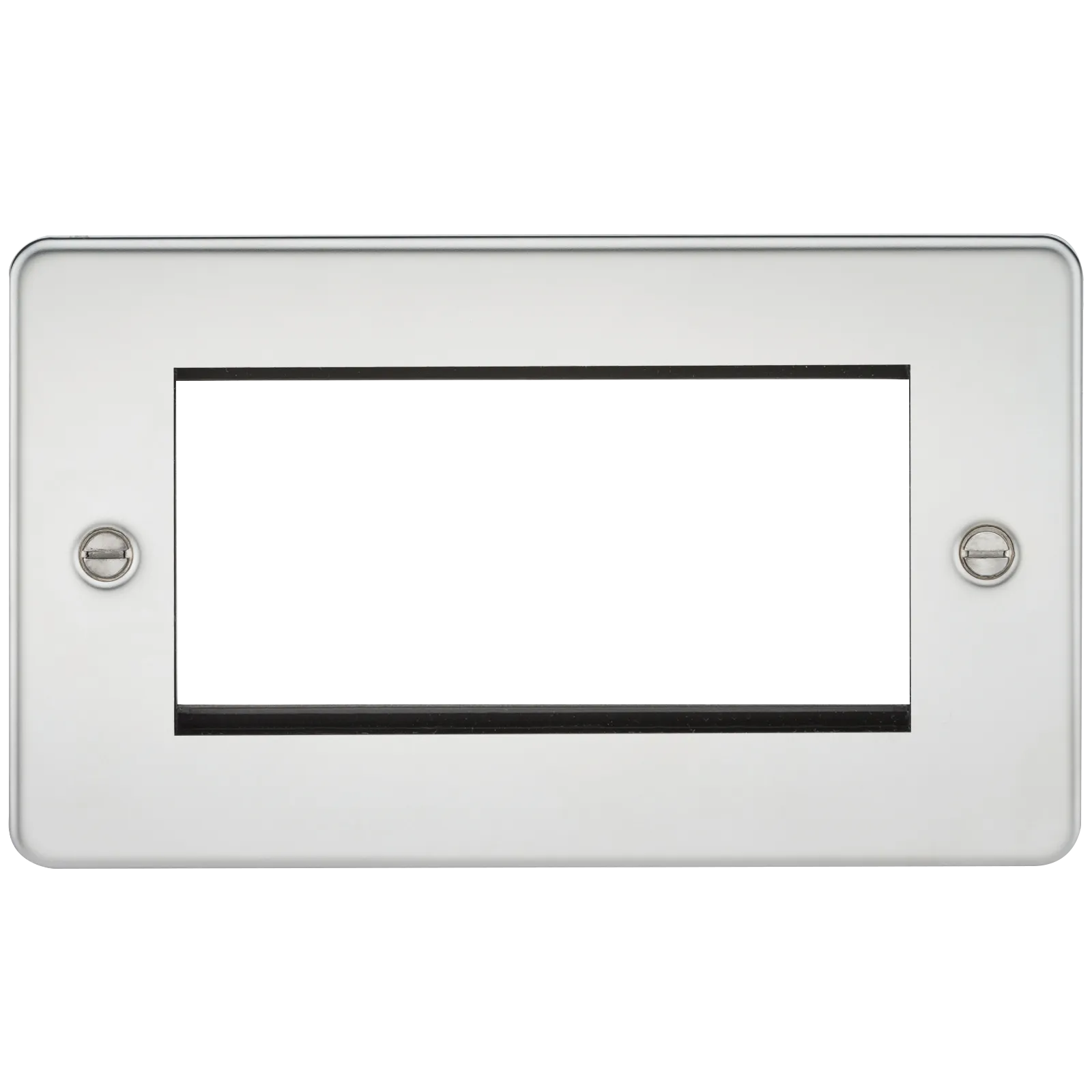 Knightsbridge FP4GPC Flat Plate 4G Modular Faceplate - Polished Chrome