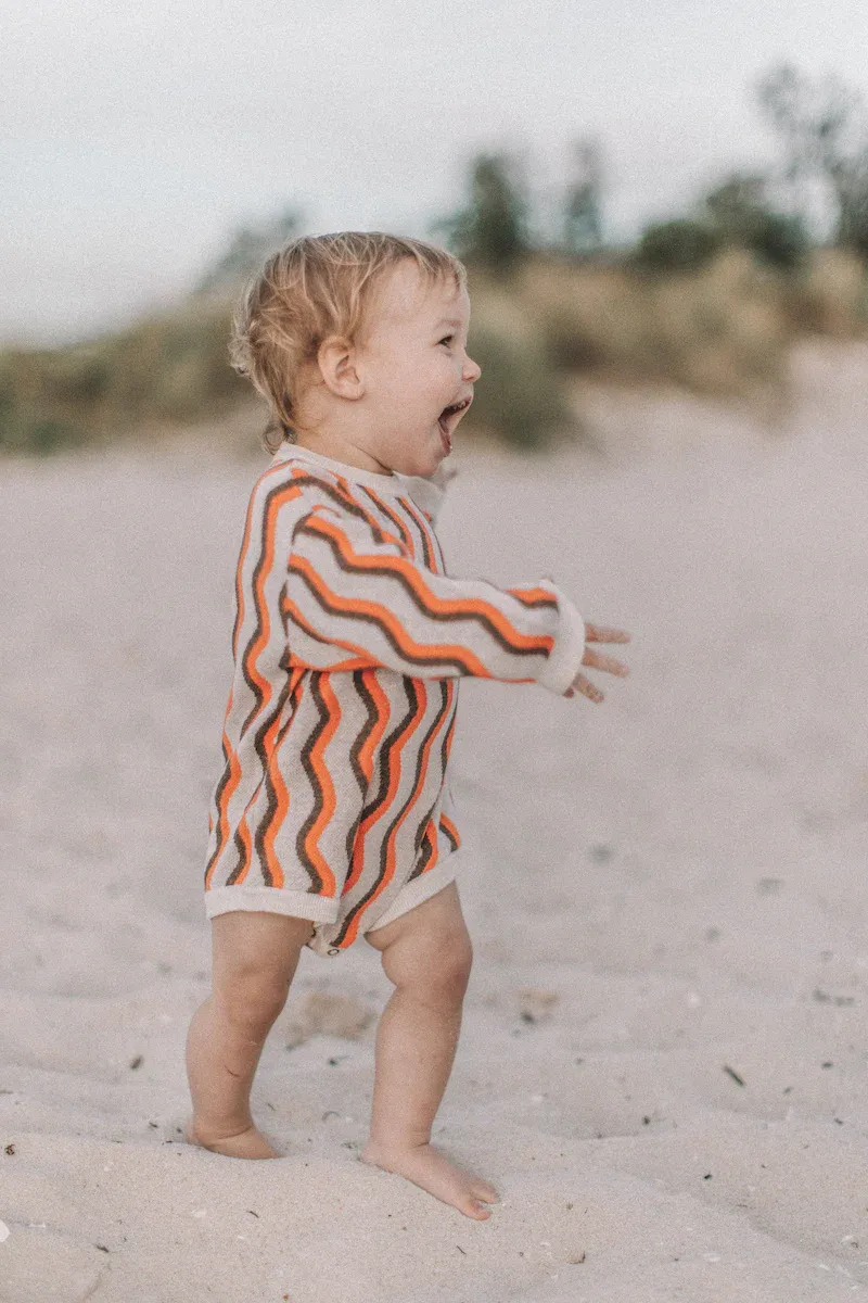 Knitted Romper - Wave