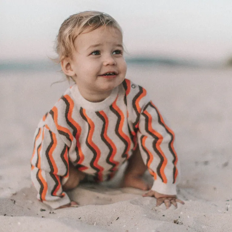 Knitted Romper - Wave