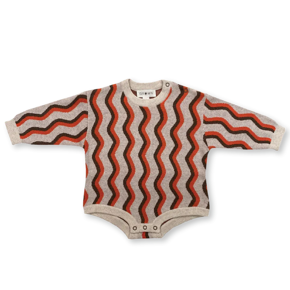 Knitted Romper - Wave