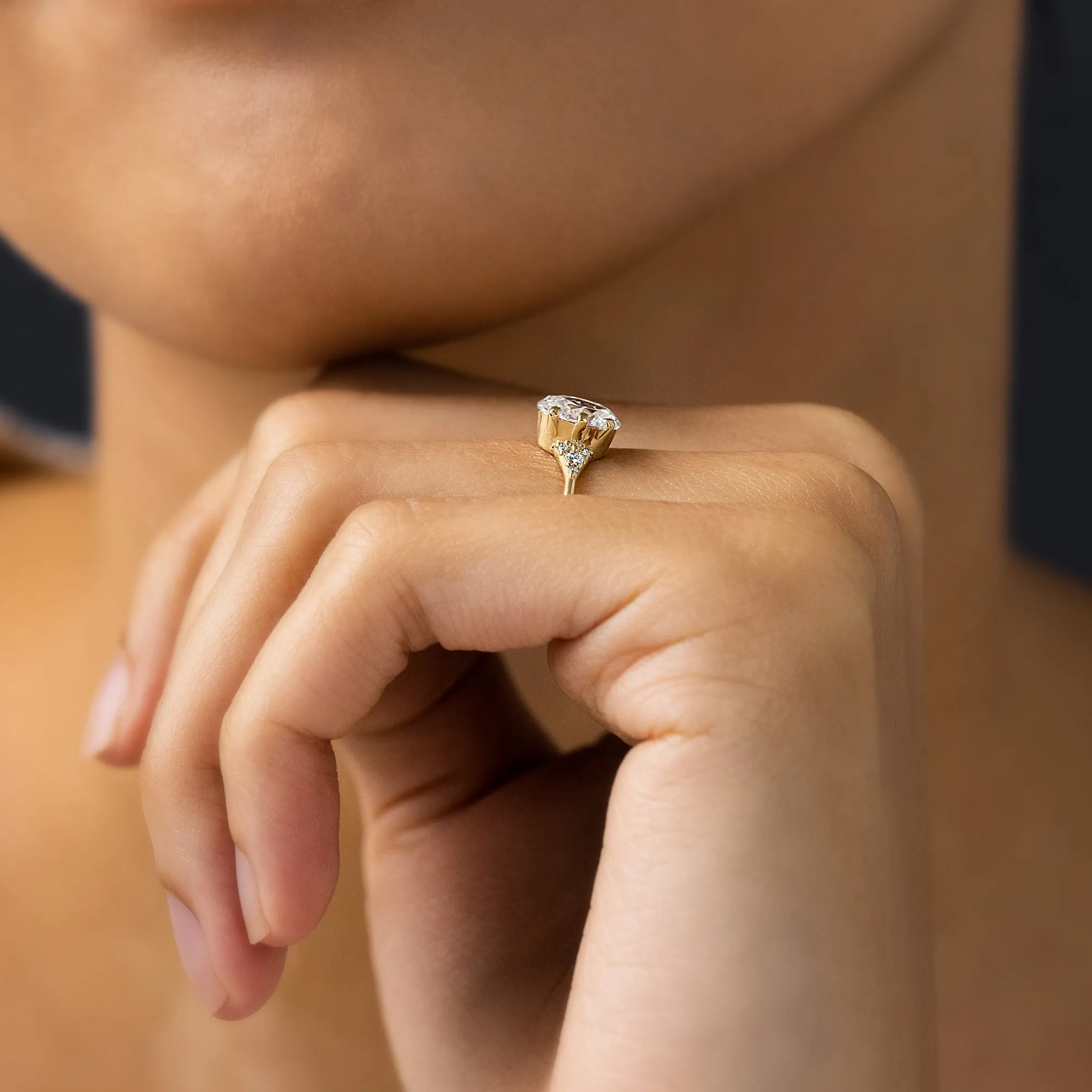Lady's Slipper Ring, 1.21ct. Oval Cut - OOS