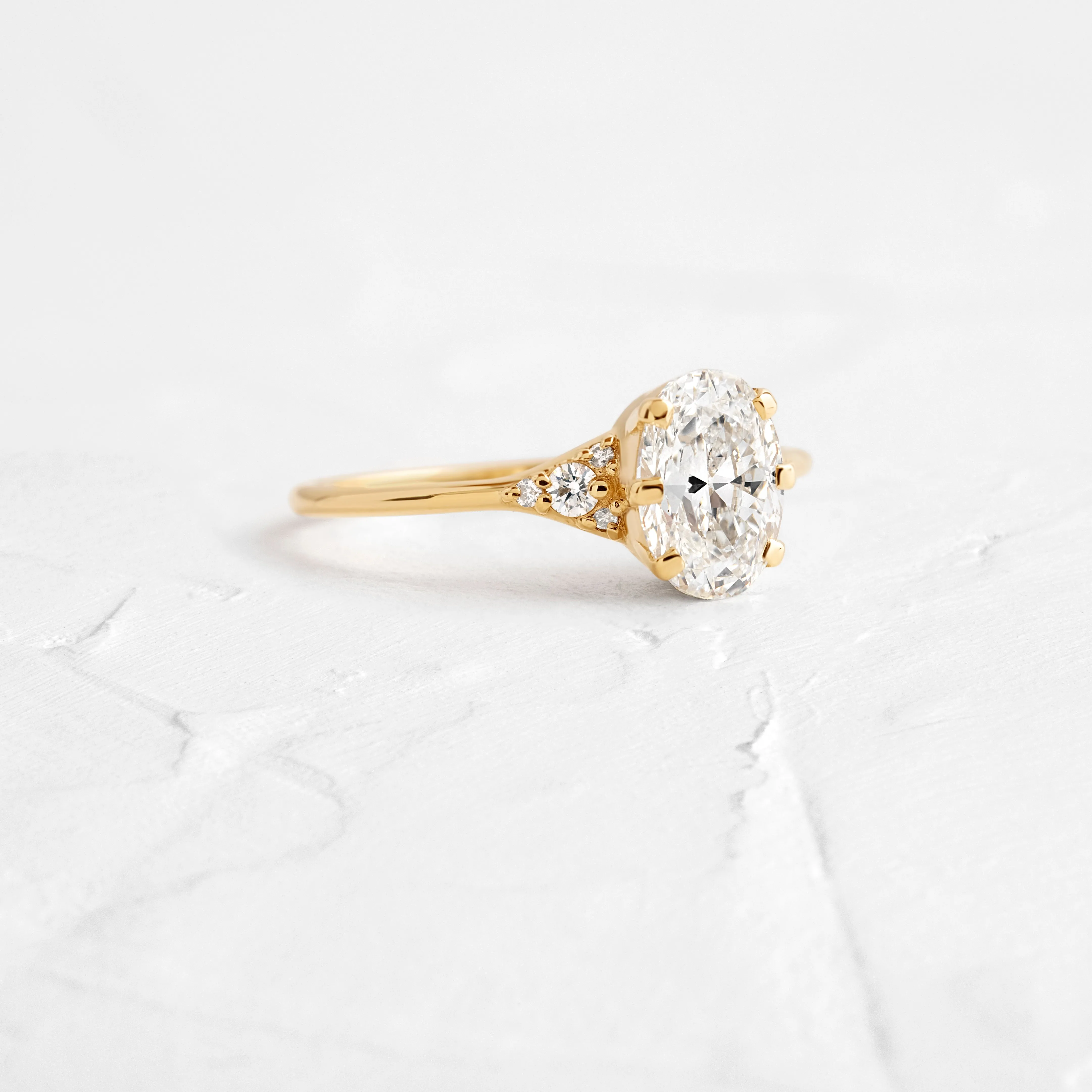Lady's Slipper Ring, 1.21ct. Oval Cut - OOS