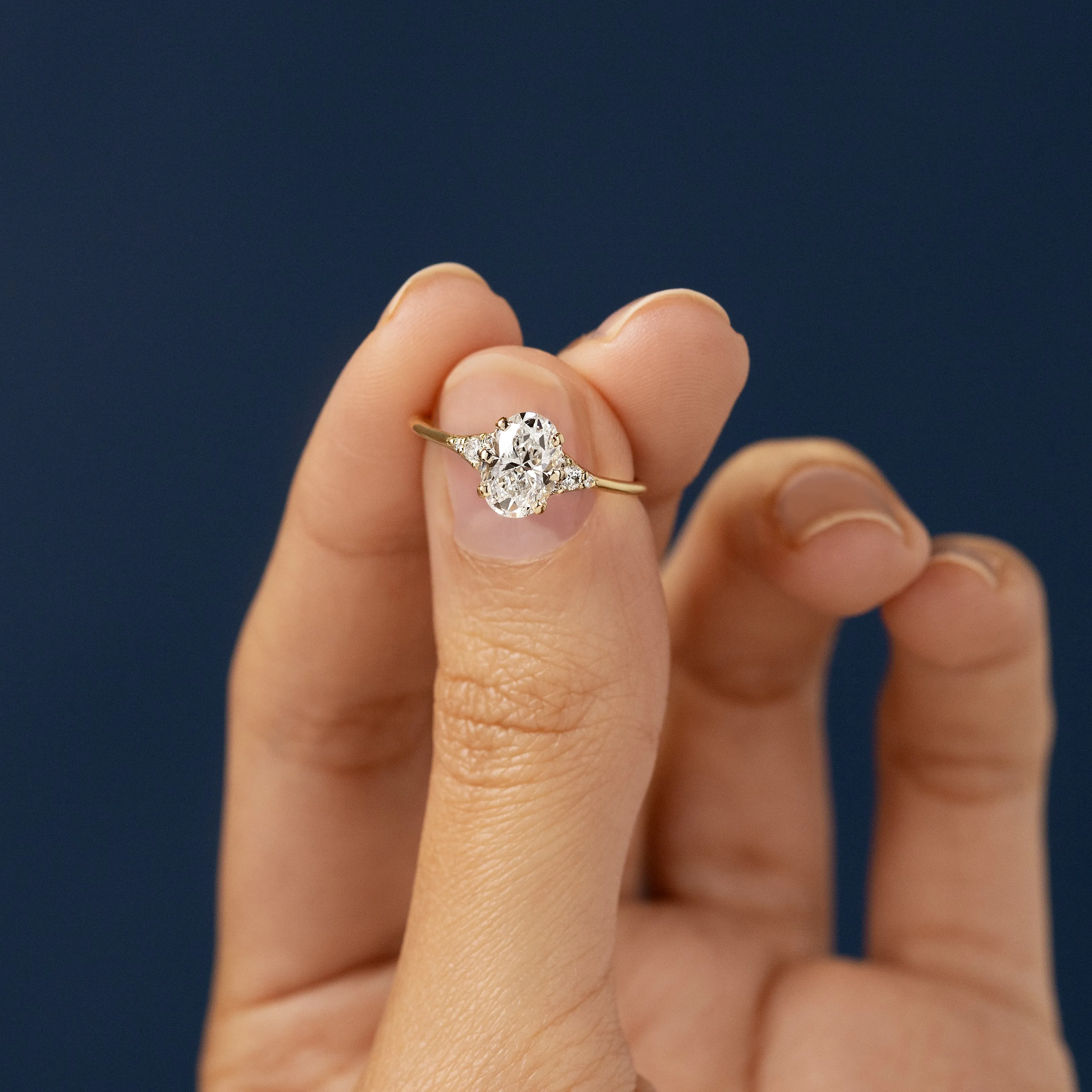Lady's Slipper Ring, 1.21ct. Oval Cut - OOS