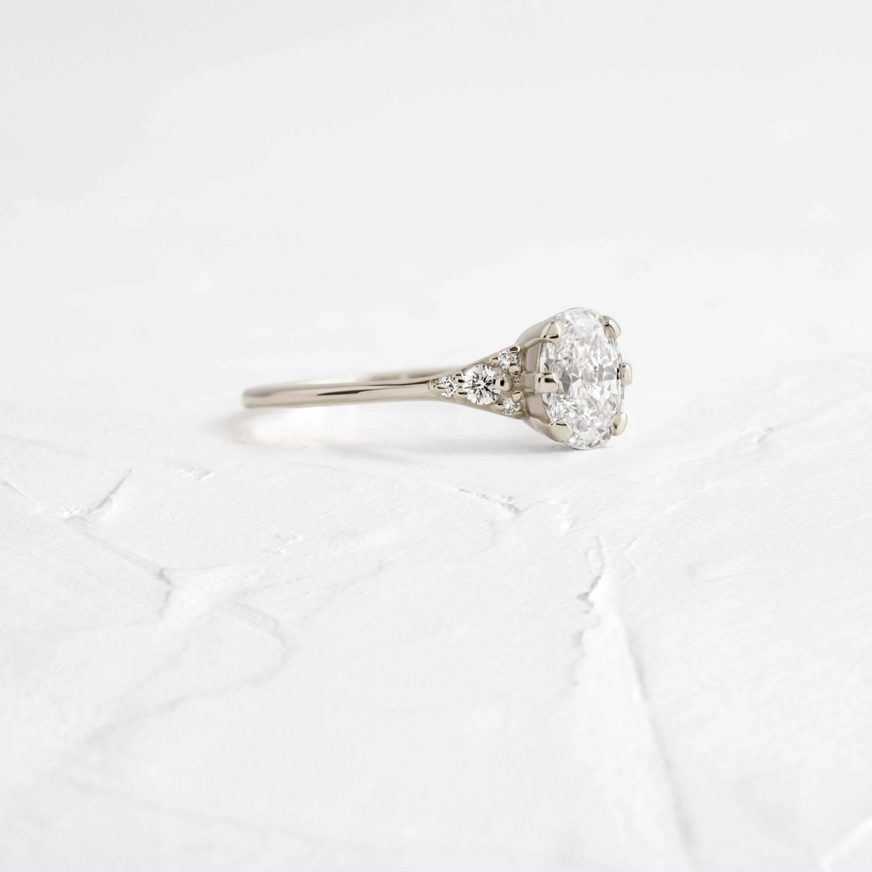 Lady's Slipper Ring, Oval Cut