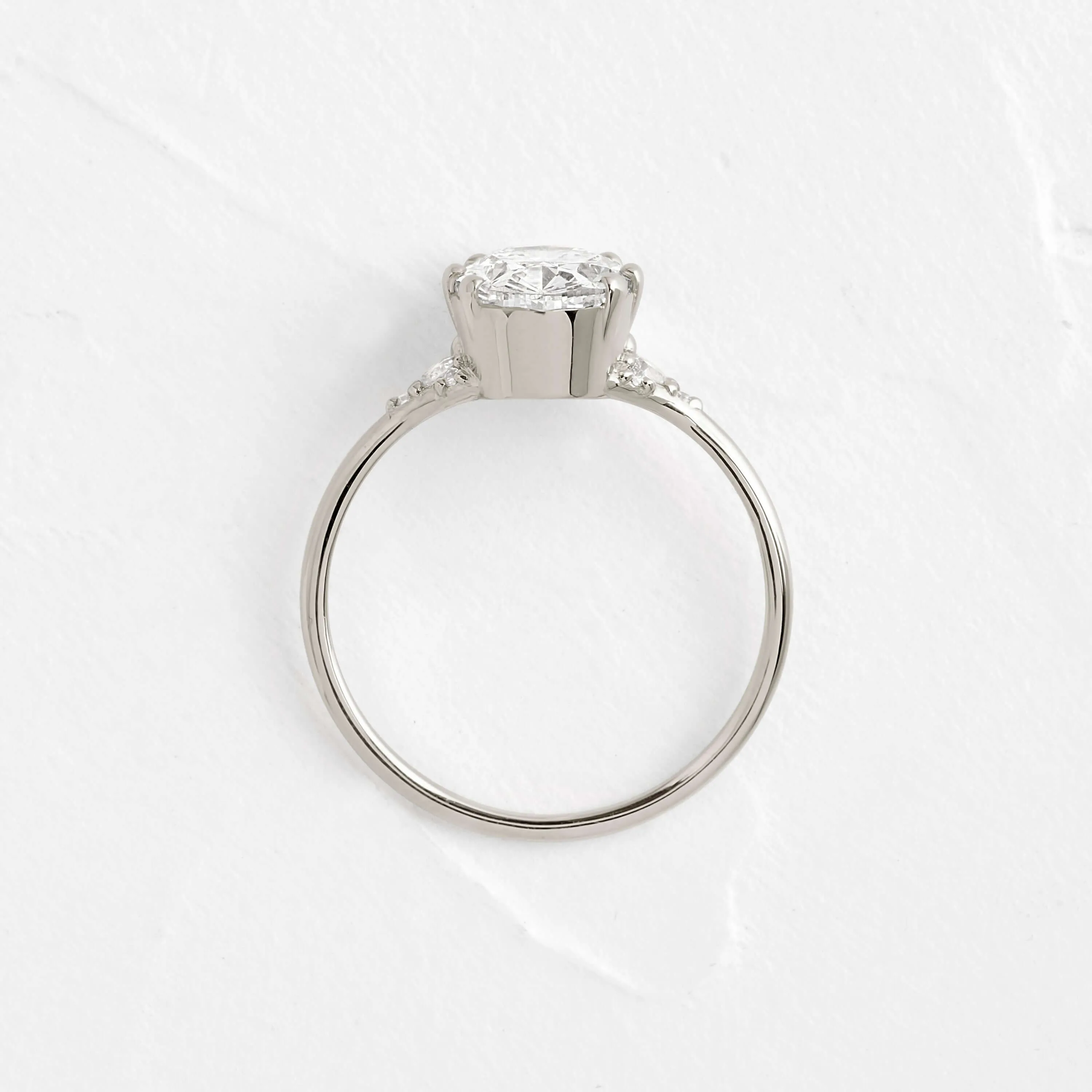Lady's Slipper Ring, Oval Cut