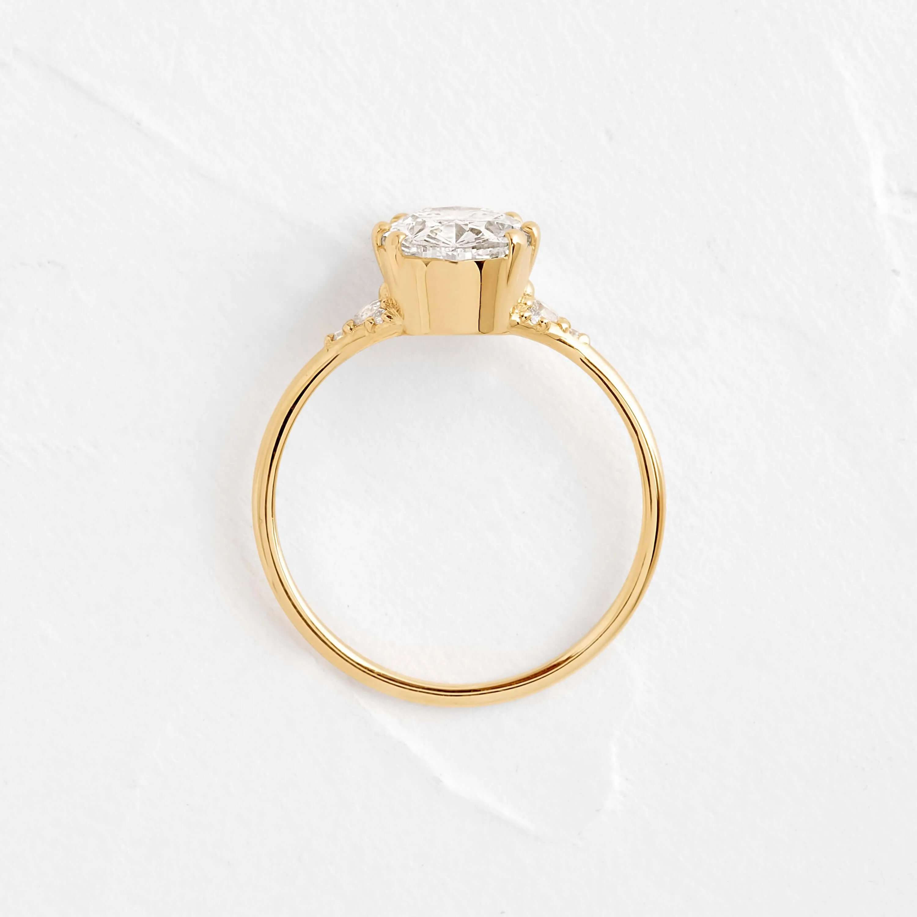 Lady's Slipper Ring, Oval Cut