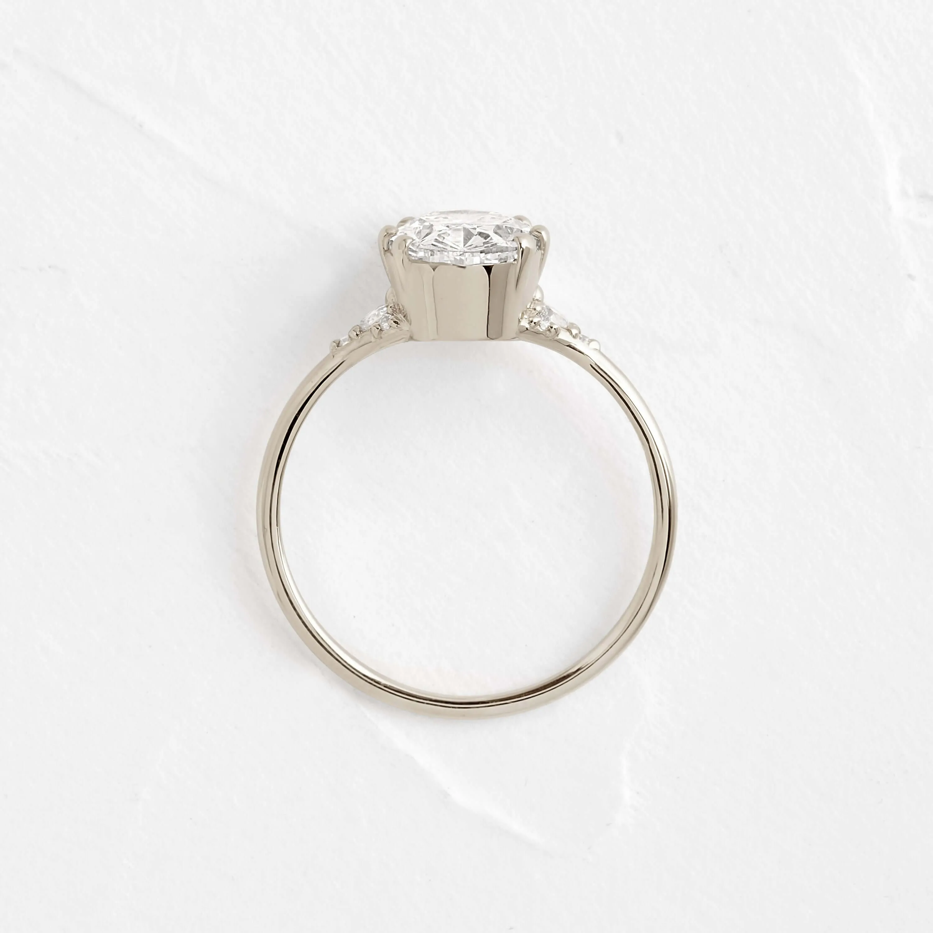 Lady's Slipper Ring, Oval Cut