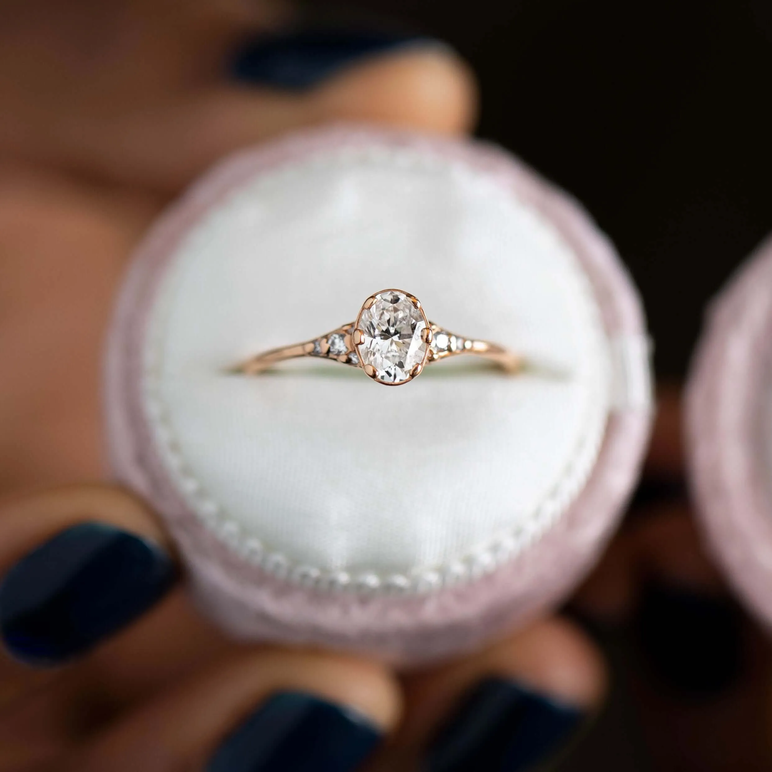 Lady's Slipper Ring, Oval Cut