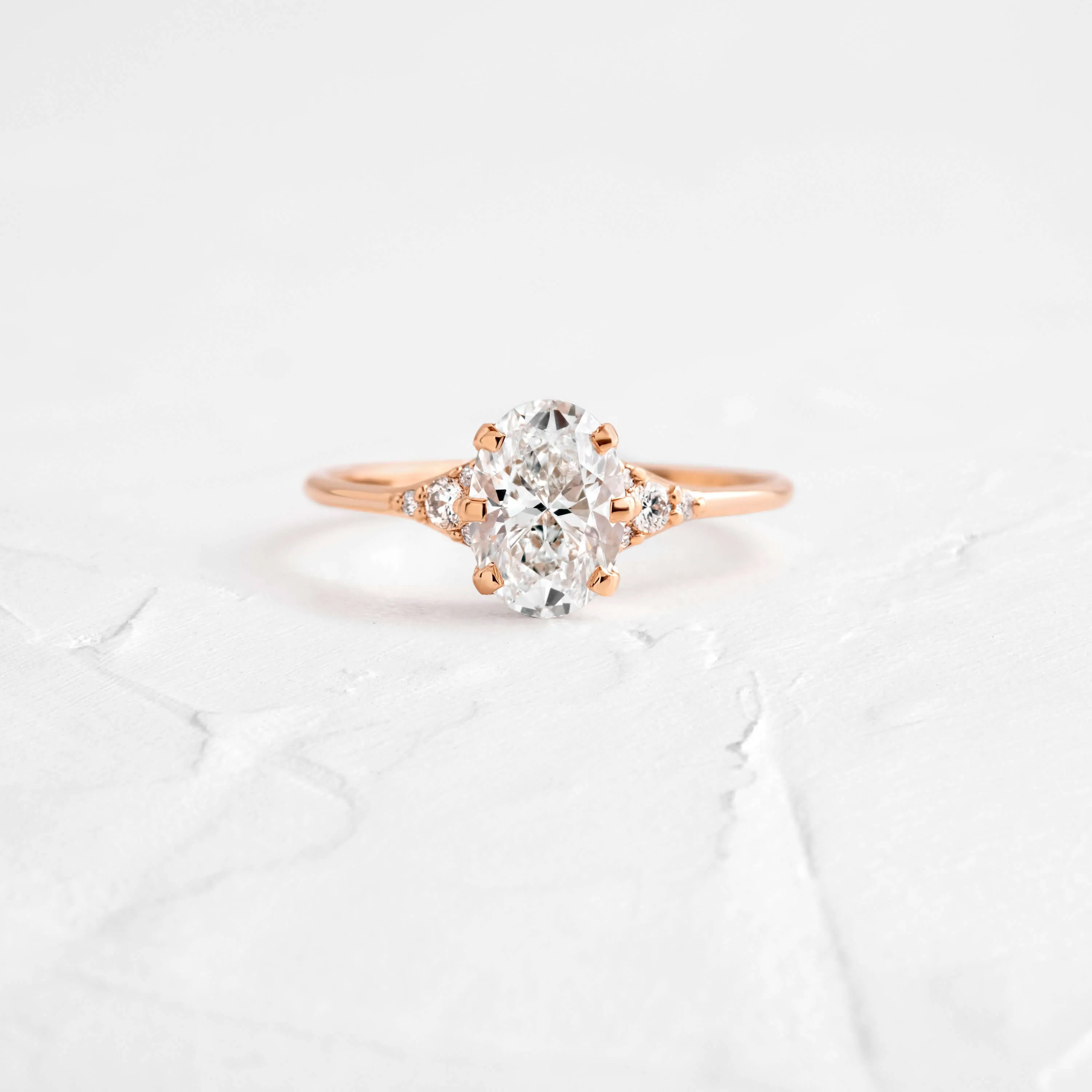 Lady's Slipper Ring, Oval Cut