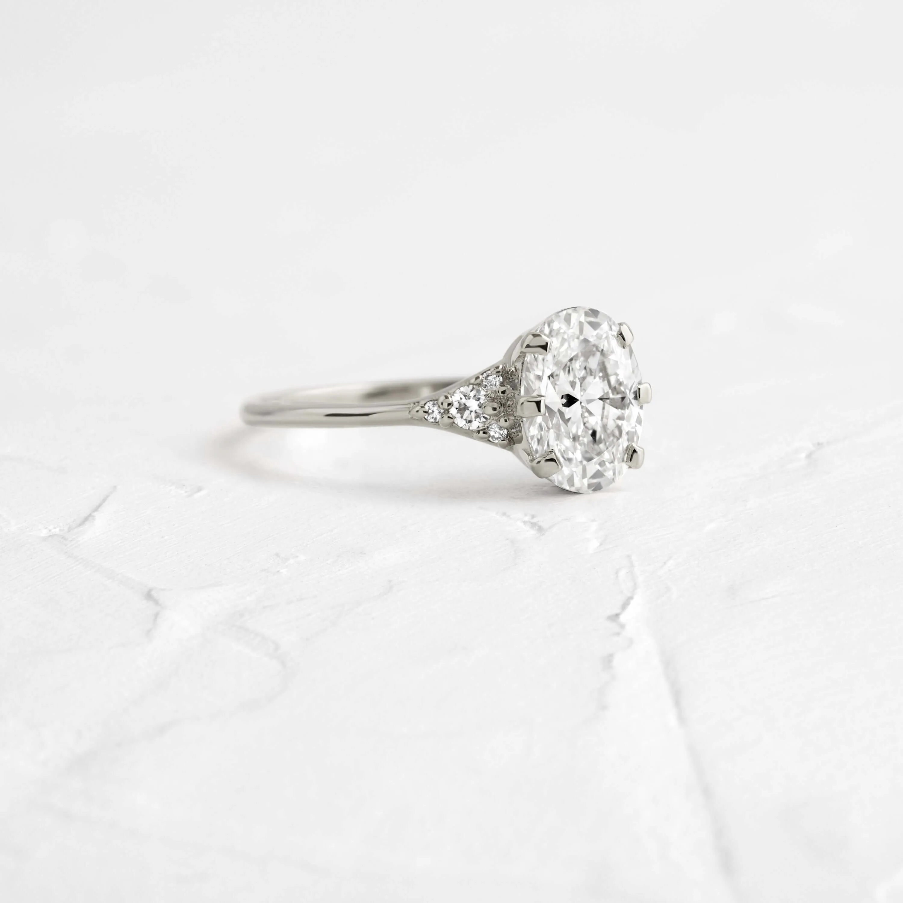 Lady's Slipper Ring, Oval Cut