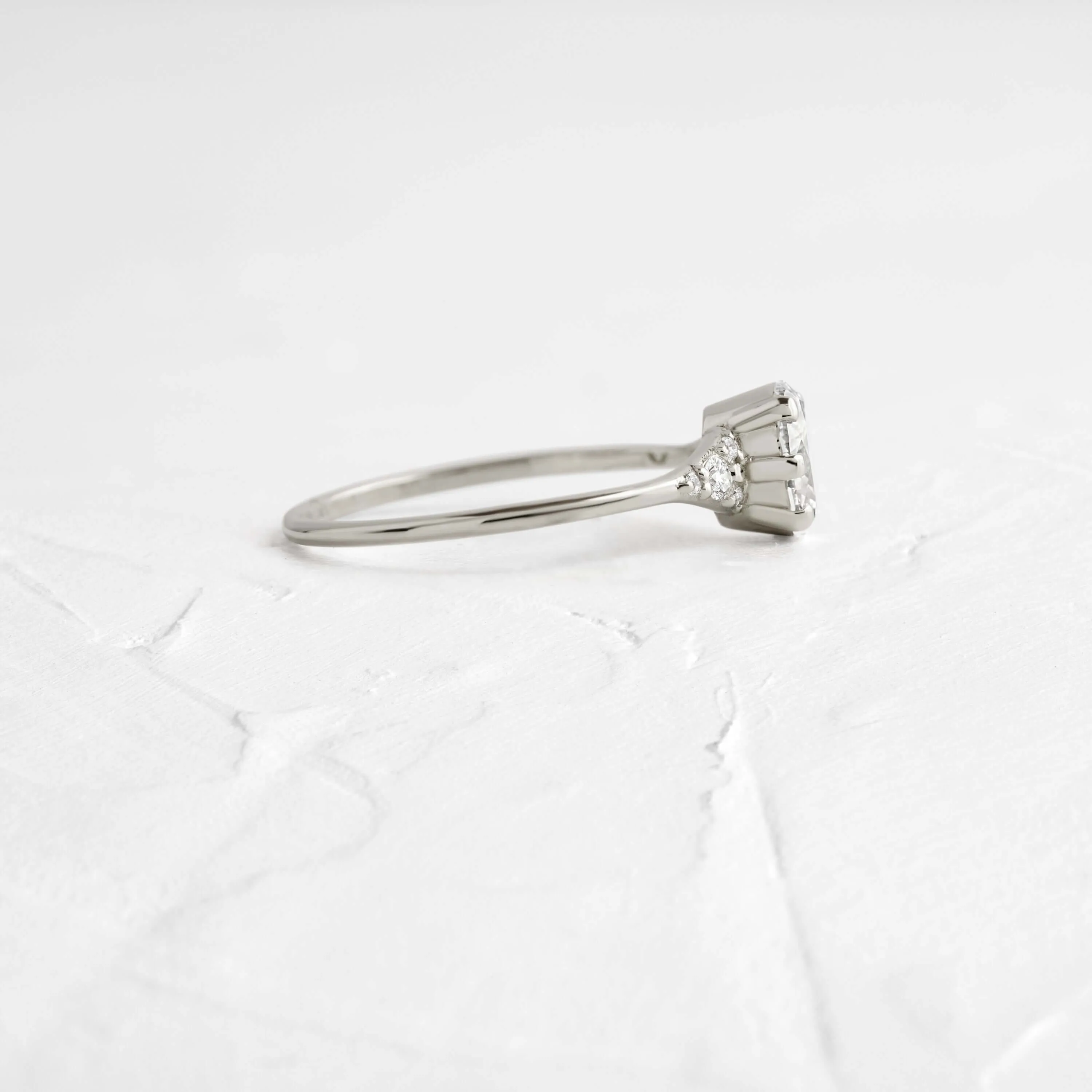 Lady's Slipper Ring, Oval Cut