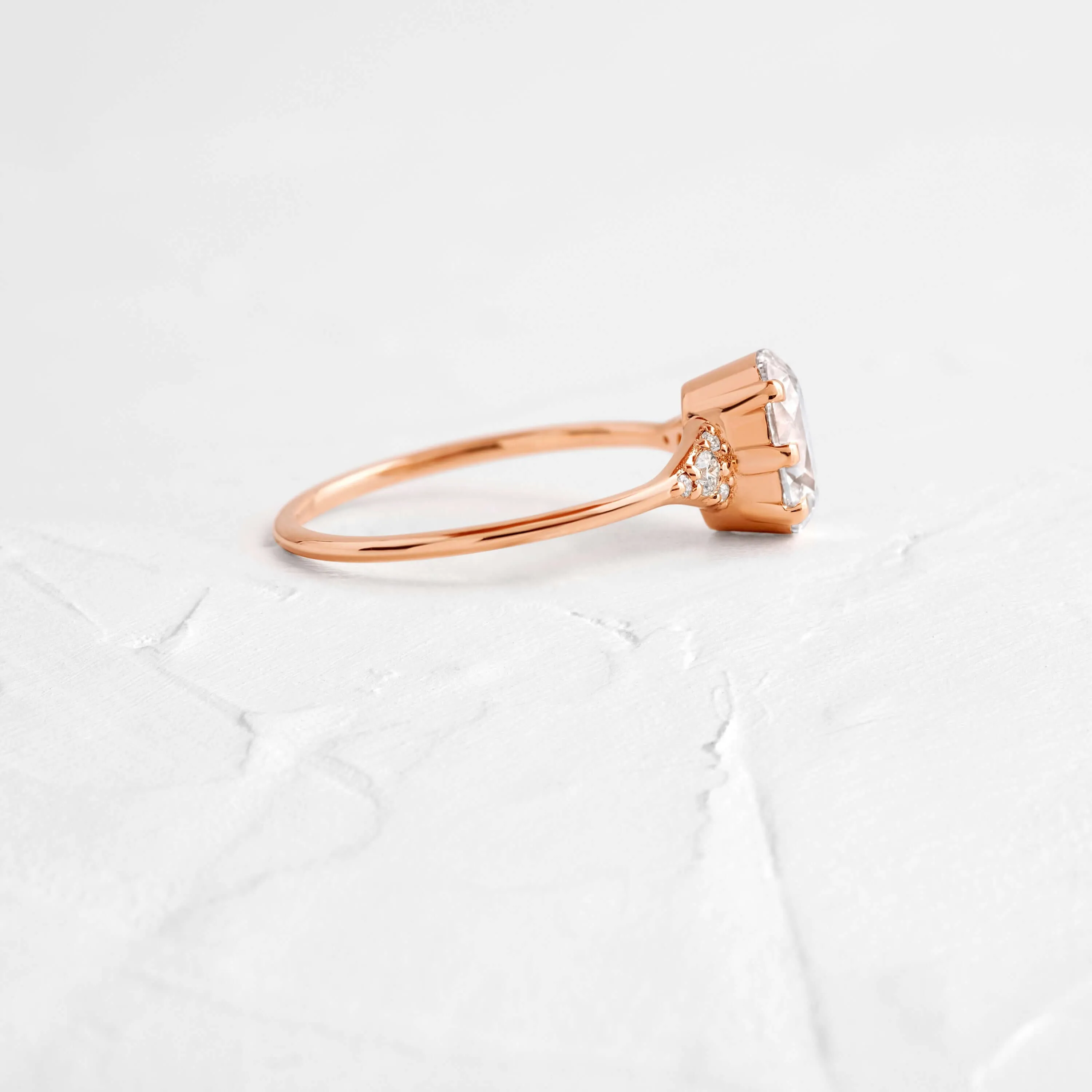Lady's Slipper Ring, Oval Cut