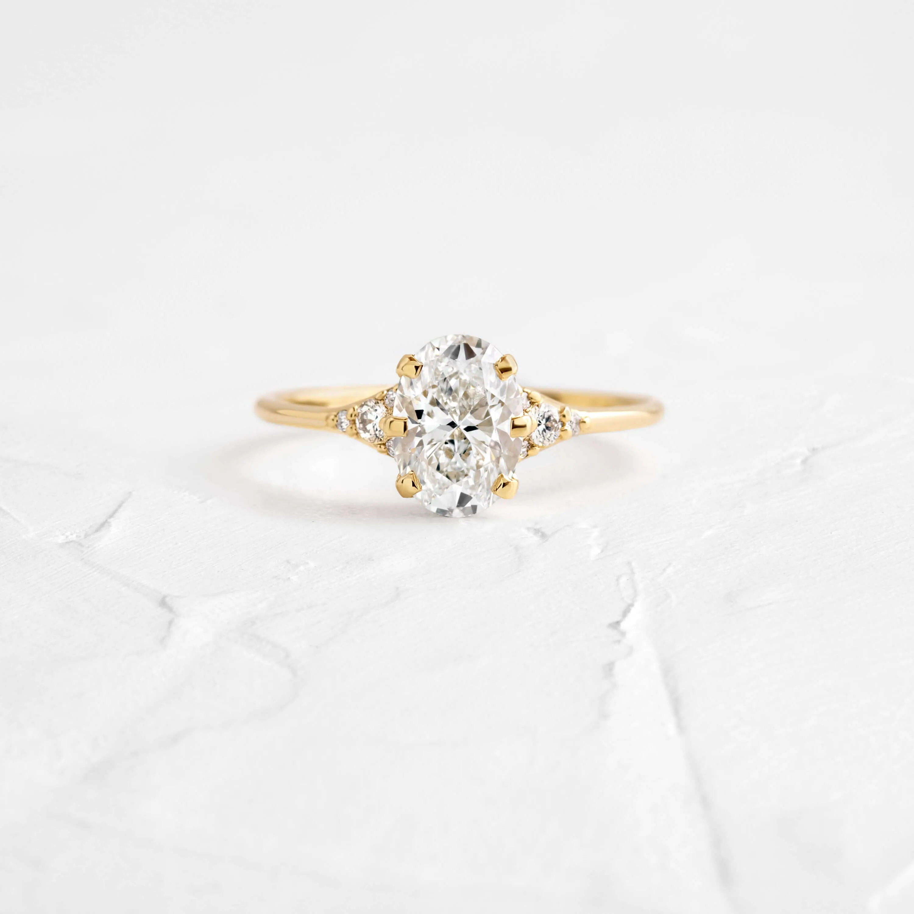 Lady's Slipper Ring, Oval Cut