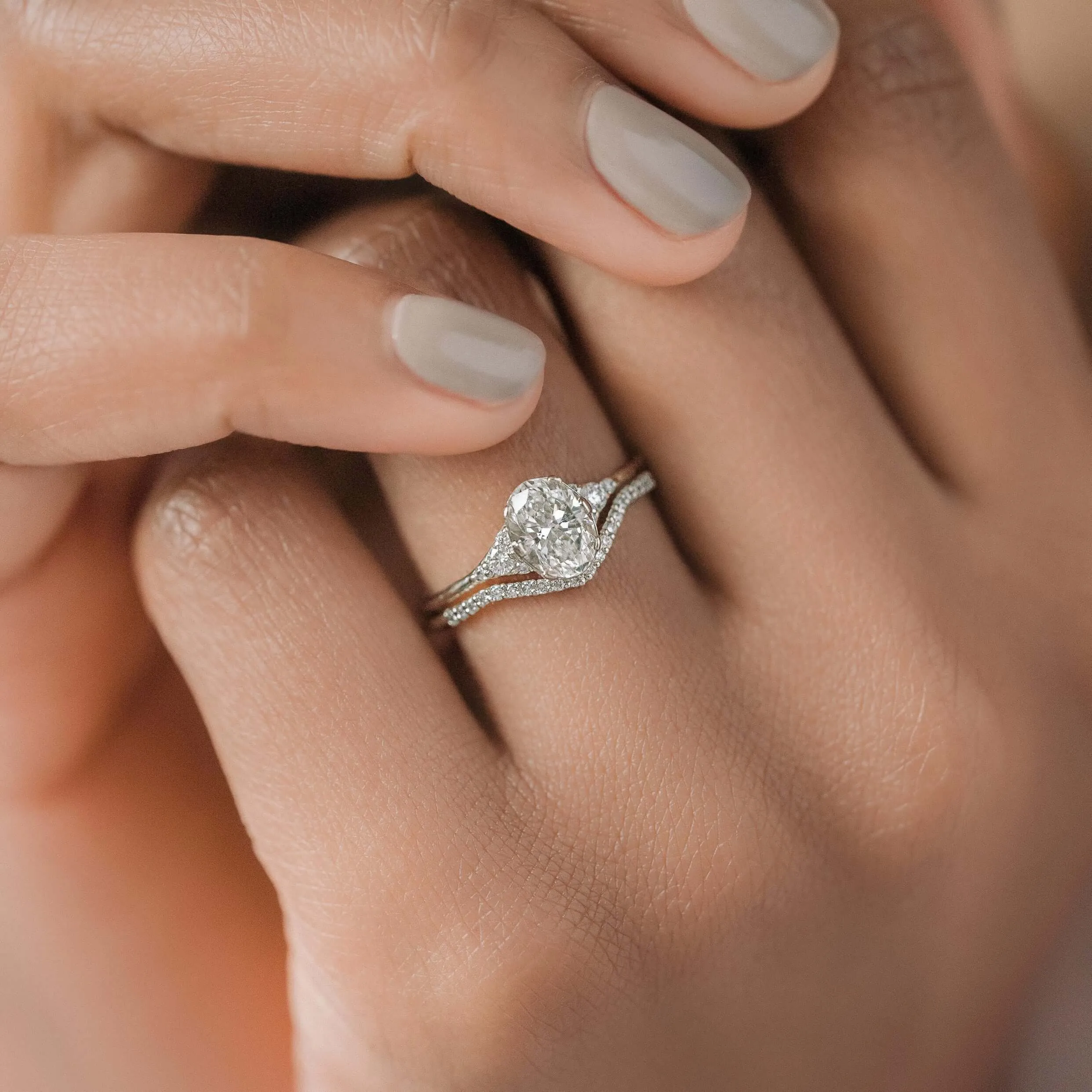 Lady's Slipper Ring, Oval Cut